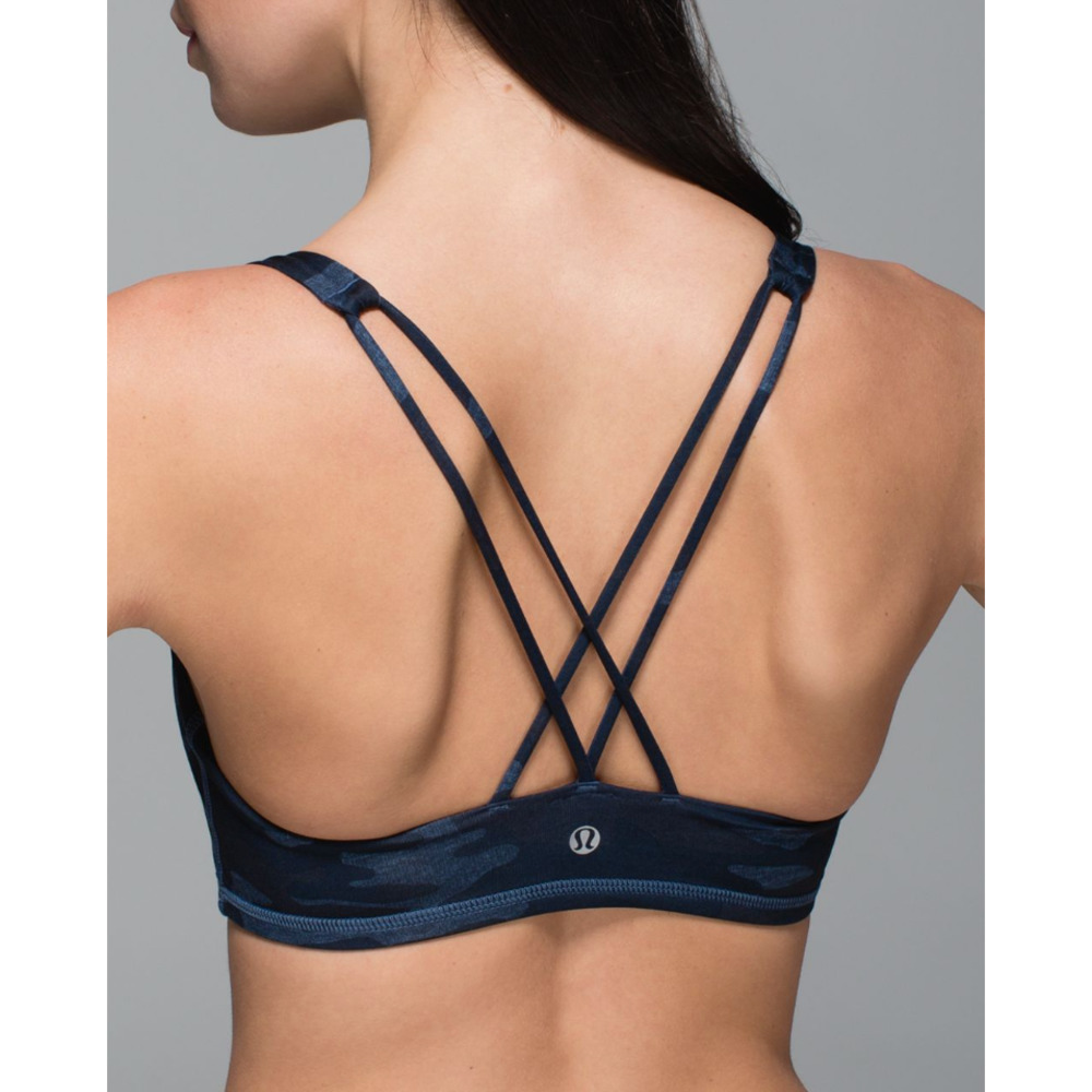 Lululemon Free To Be Bra Heathered Texture Lotus Camo Oil Slick Blue 4